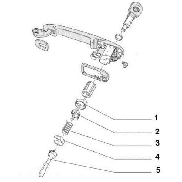 Ремкомплект личинки замка дверей Audi A6 C5 1997 - 2004 OEM: 140837223